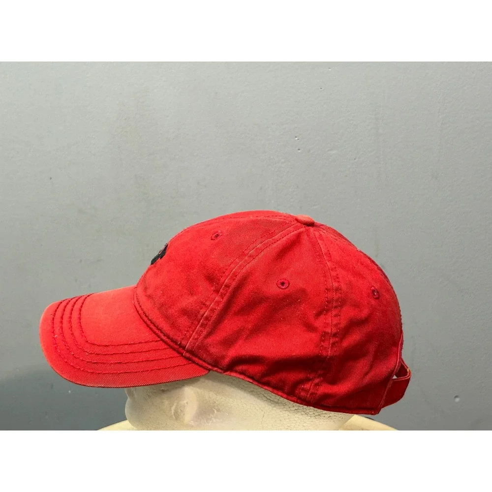True Religion Baseball‎ Cap Red Horseshoe Logo Adjustable Strap Men